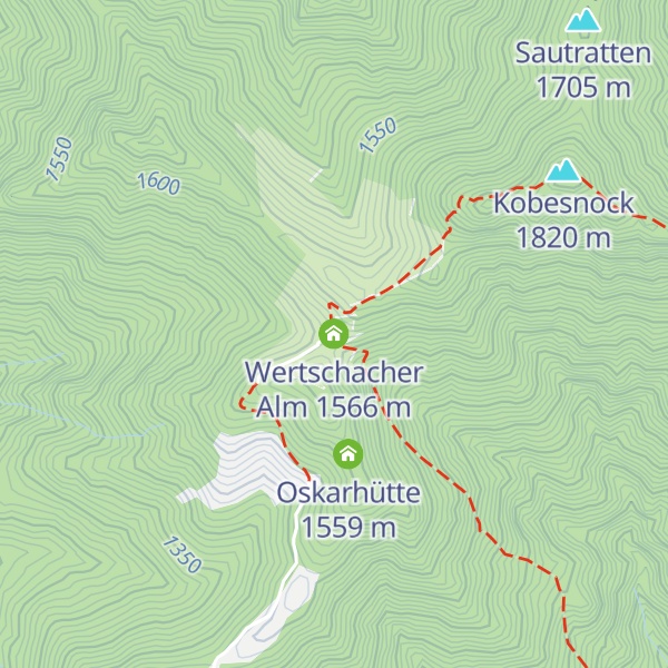 Map of Wertschacher Alm