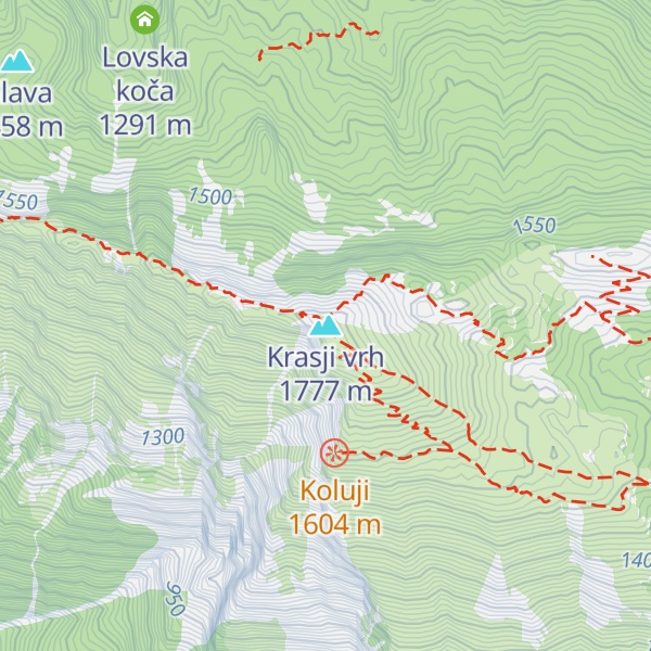 Map of Krasji vrh