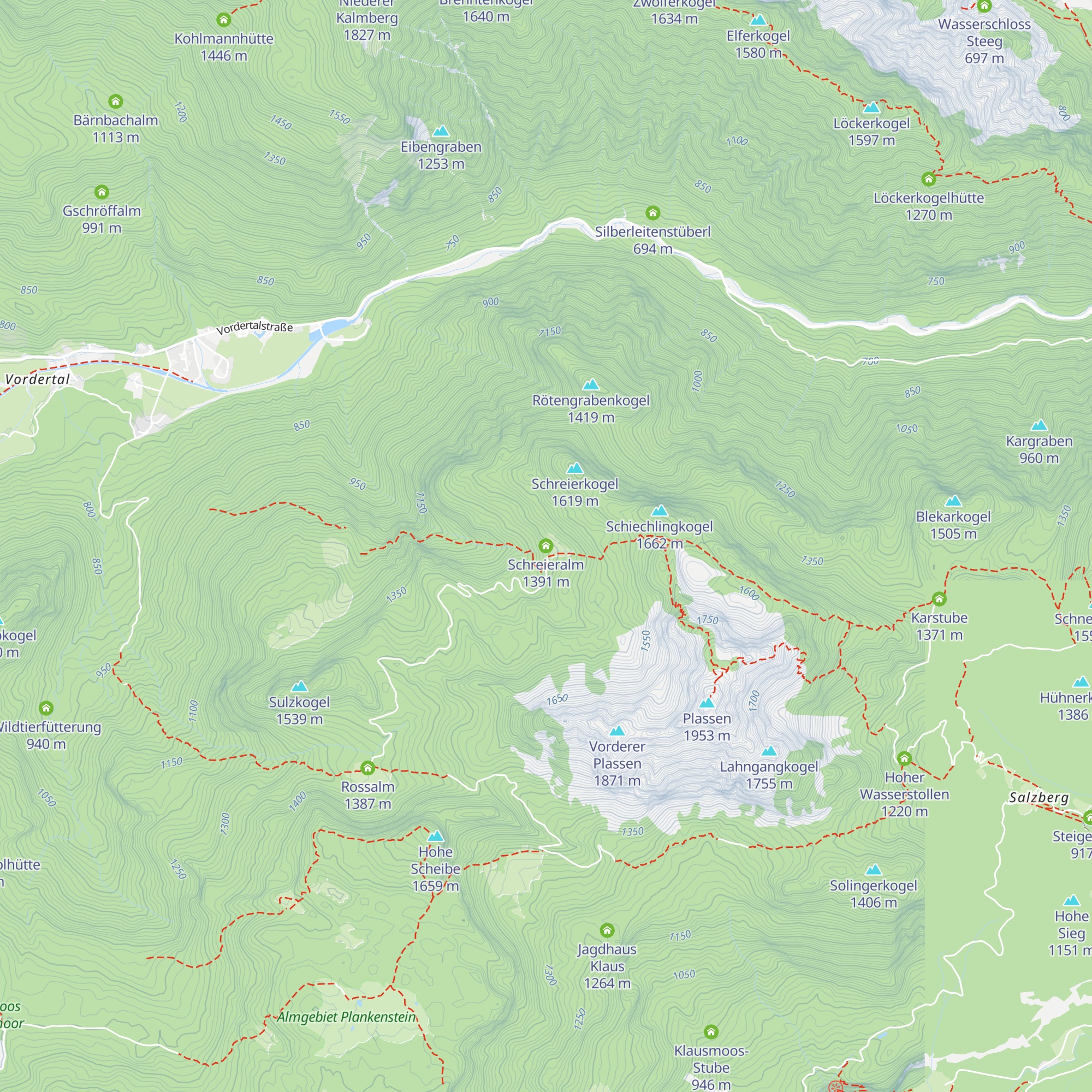 Schreieralm map