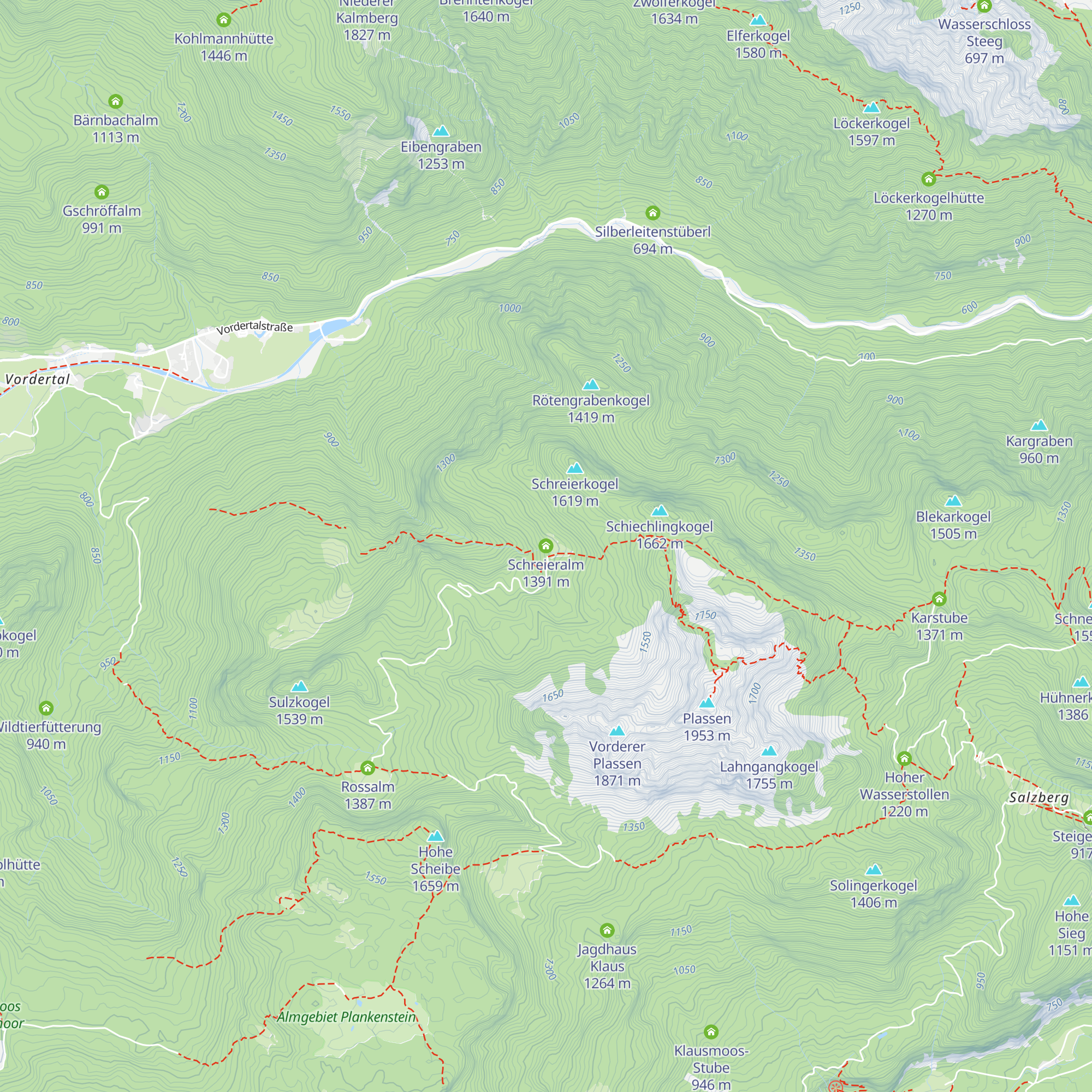Schreieralm map