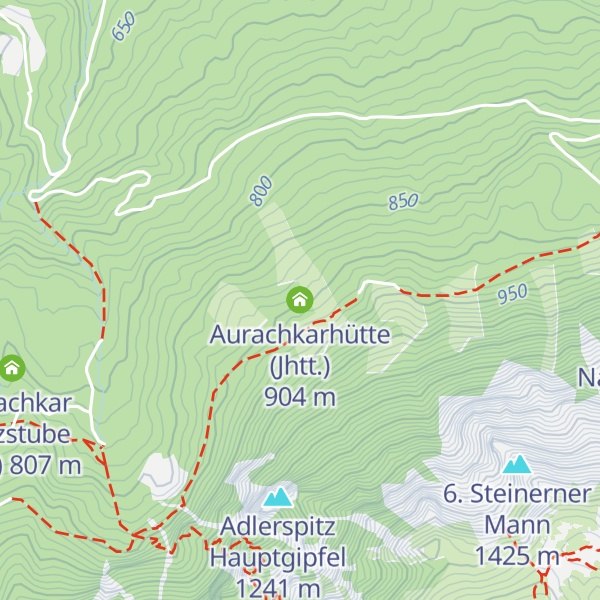Map of Aurachkarhütte (Jhtt.)