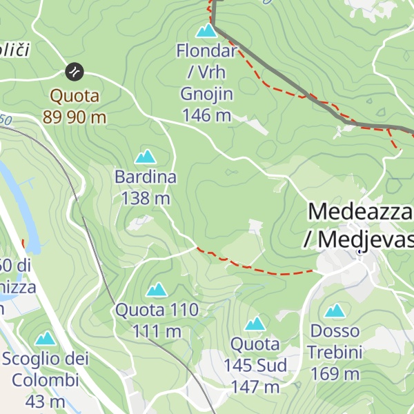 Map of Quota 145 Nord