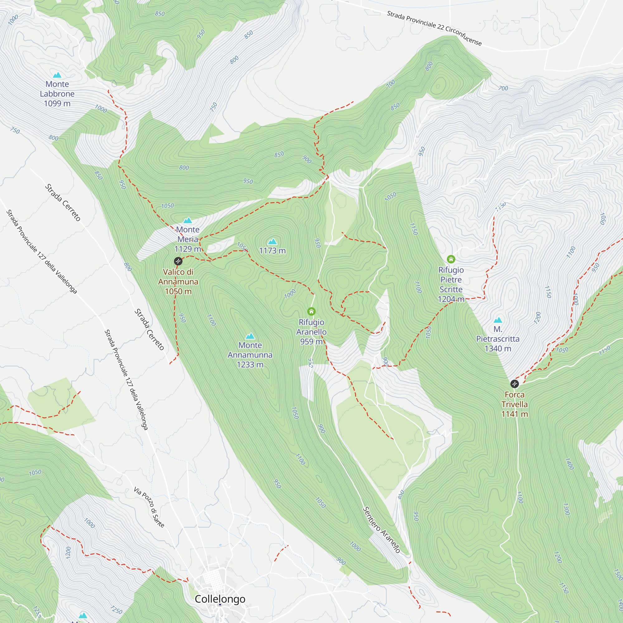 Rifugio Aranello map