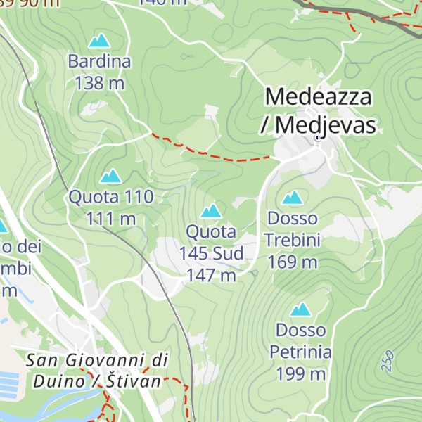 Map of Quota 145 Sud