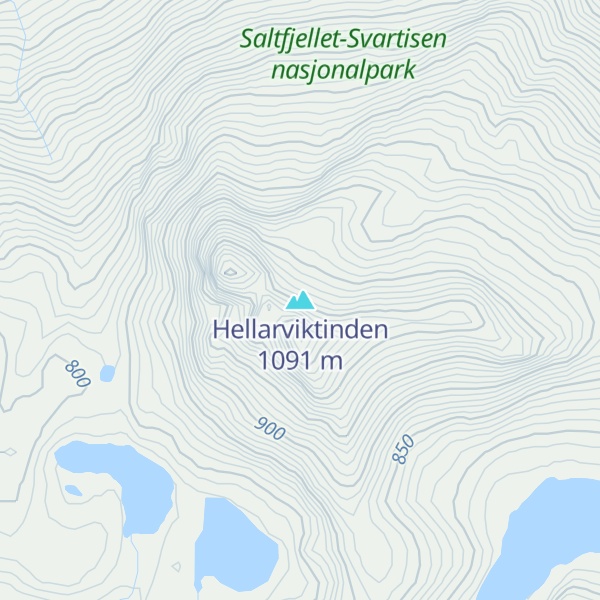 Map of Hellarviktinden