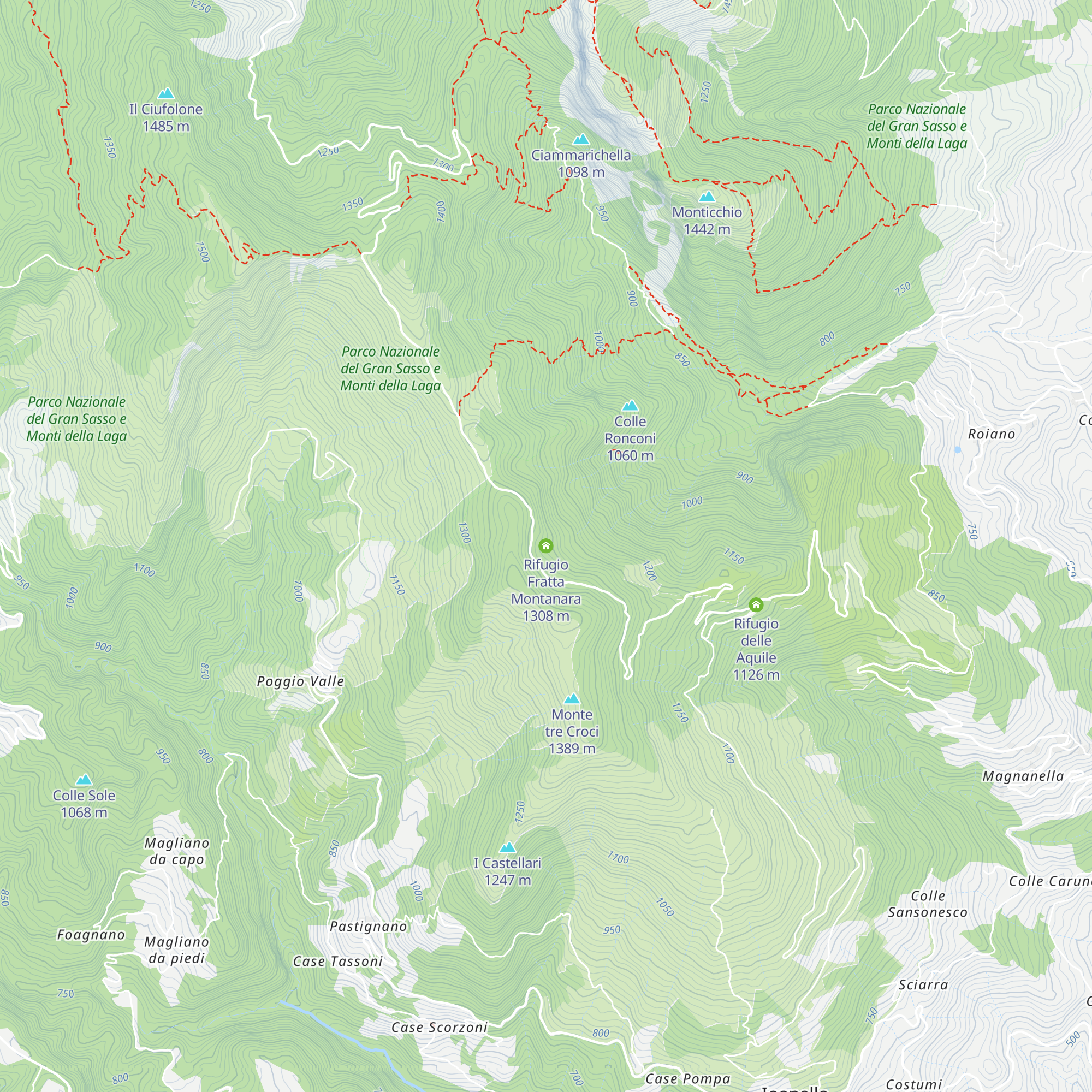 Rifugio Fratta Montanara map