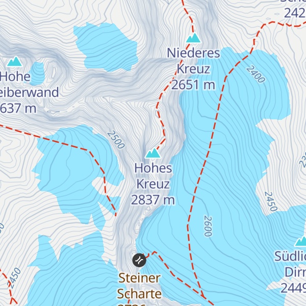 Map of Hohes Kreuz