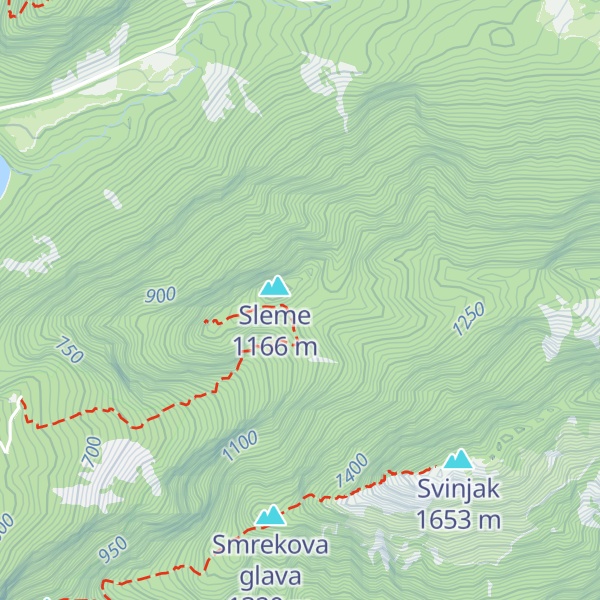 Map of Lovska koča Zasleme
