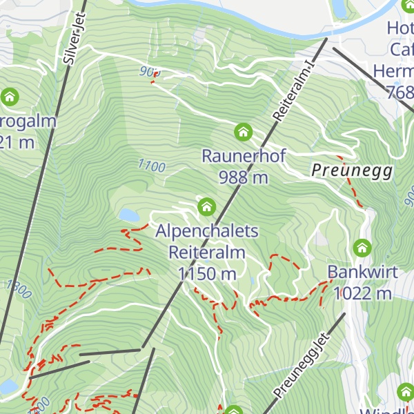Map of Alpenchalets Reiteralm