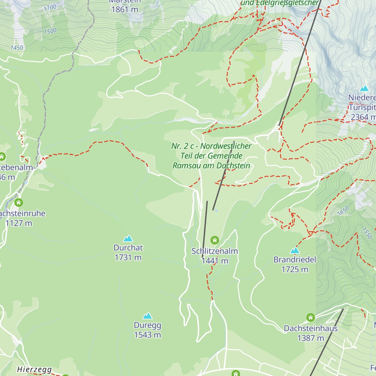 Glös-Alm map