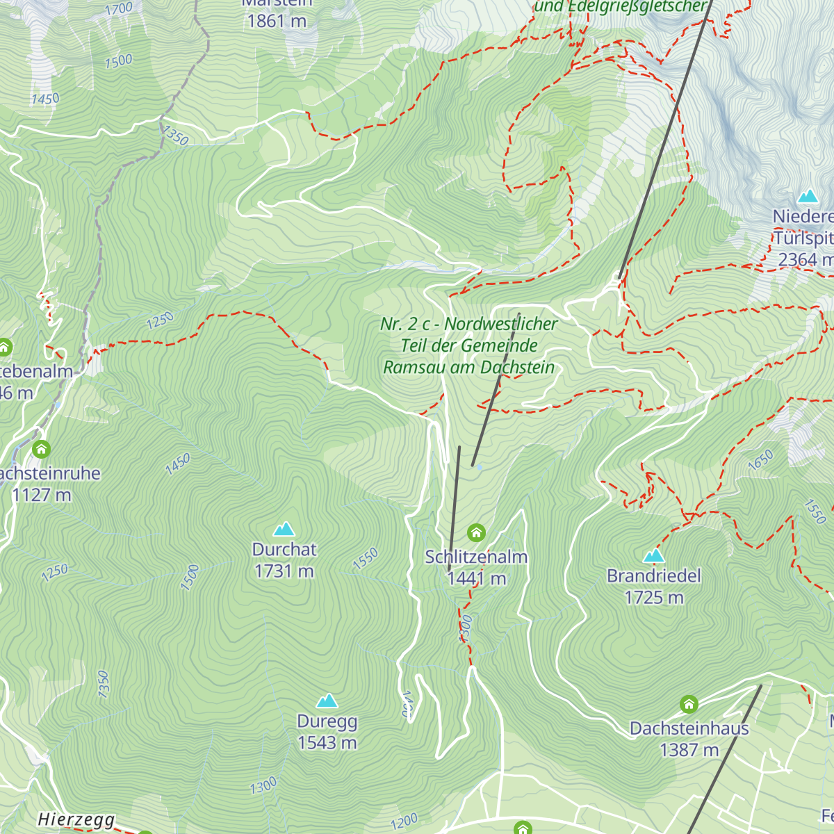 Glös-Alm map