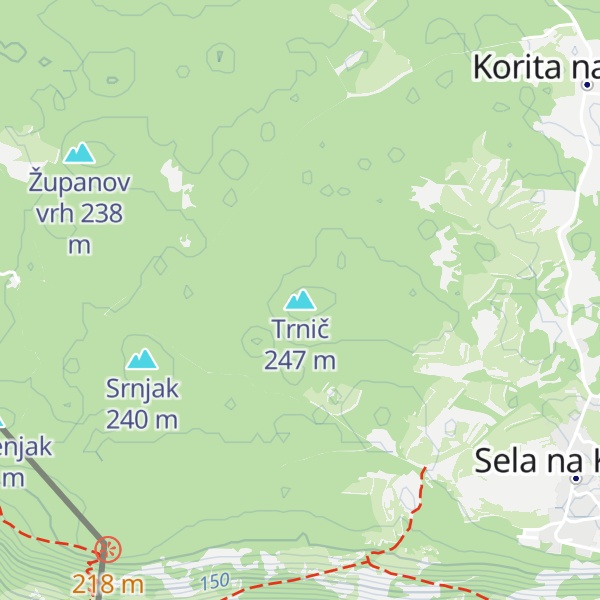 Map of Trnič