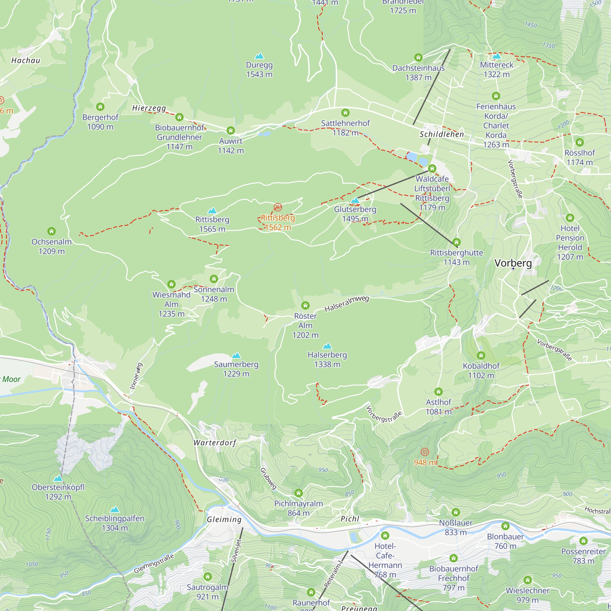 Röster Alm map