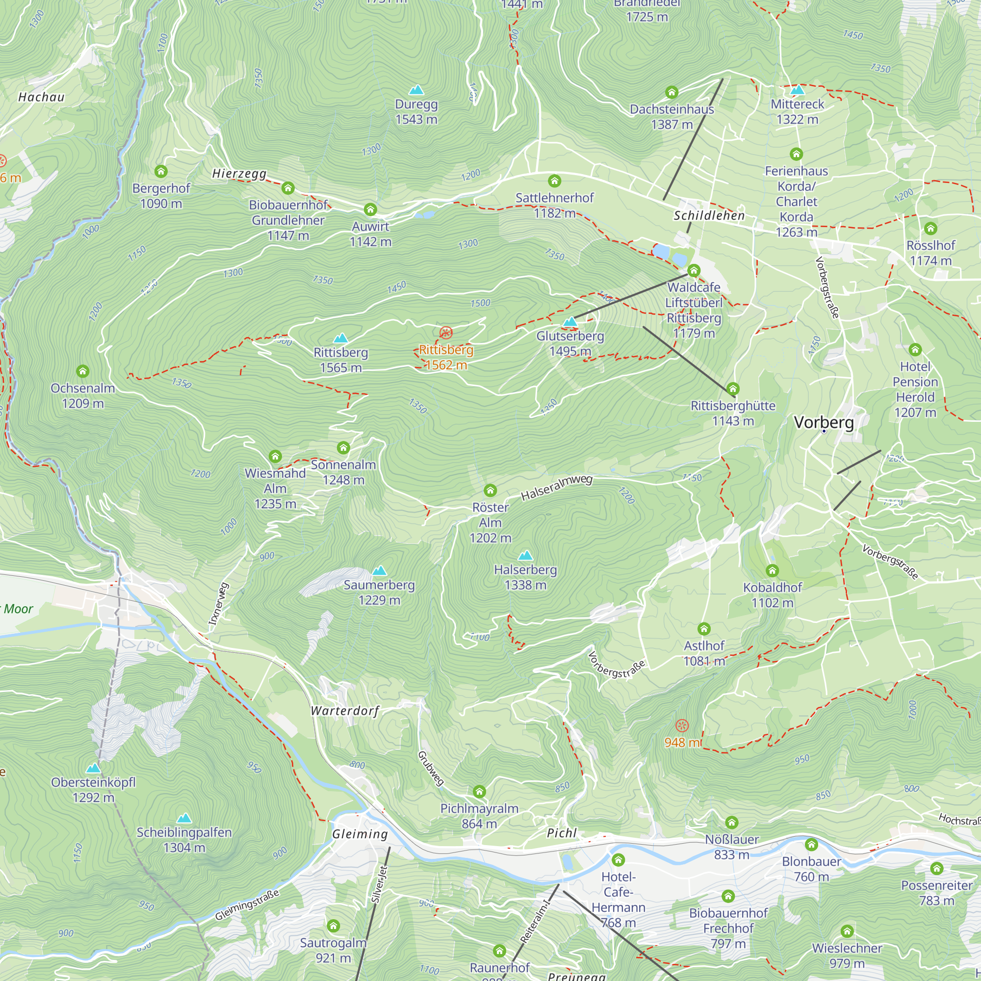 Röster Alm map