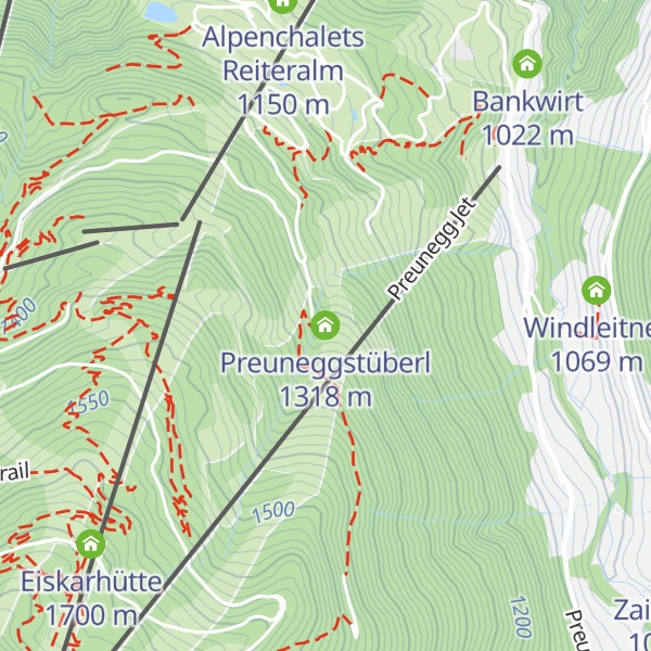 Map of Preuneggstüberl