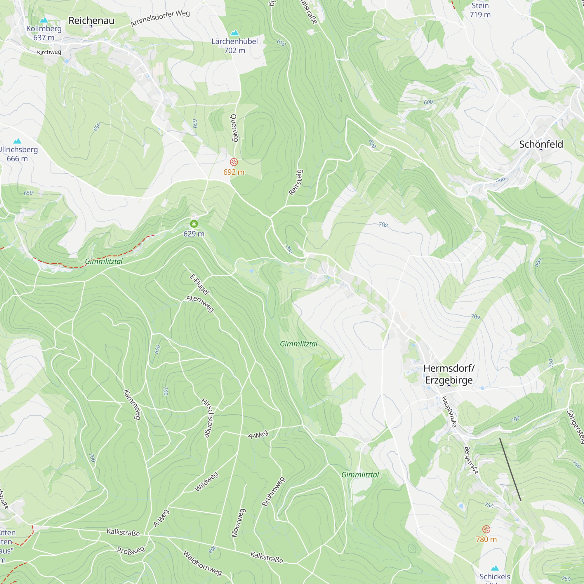Hütte am Knochen map