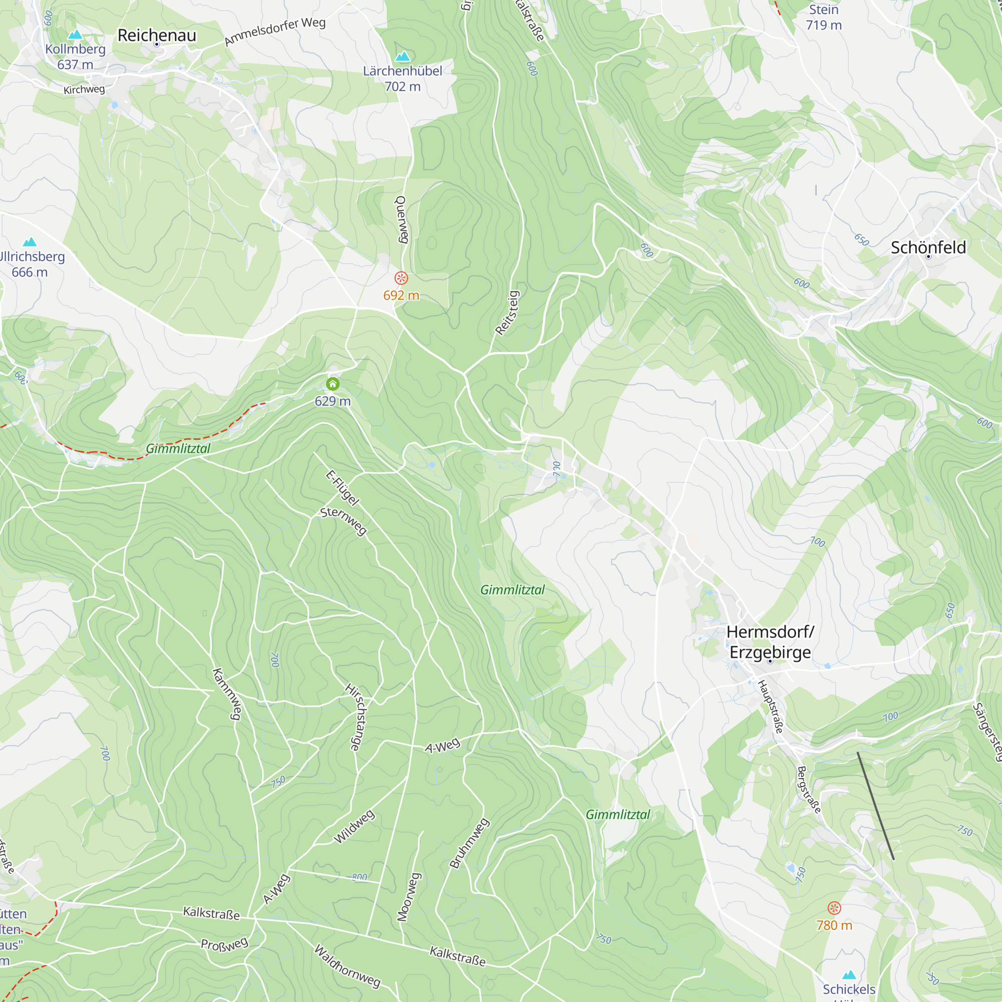 Hütte am Knochen map
