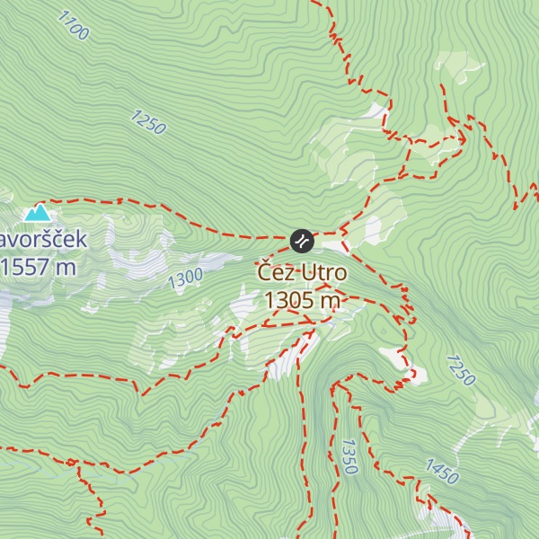 Map of Lovska koča (Čez Utro)