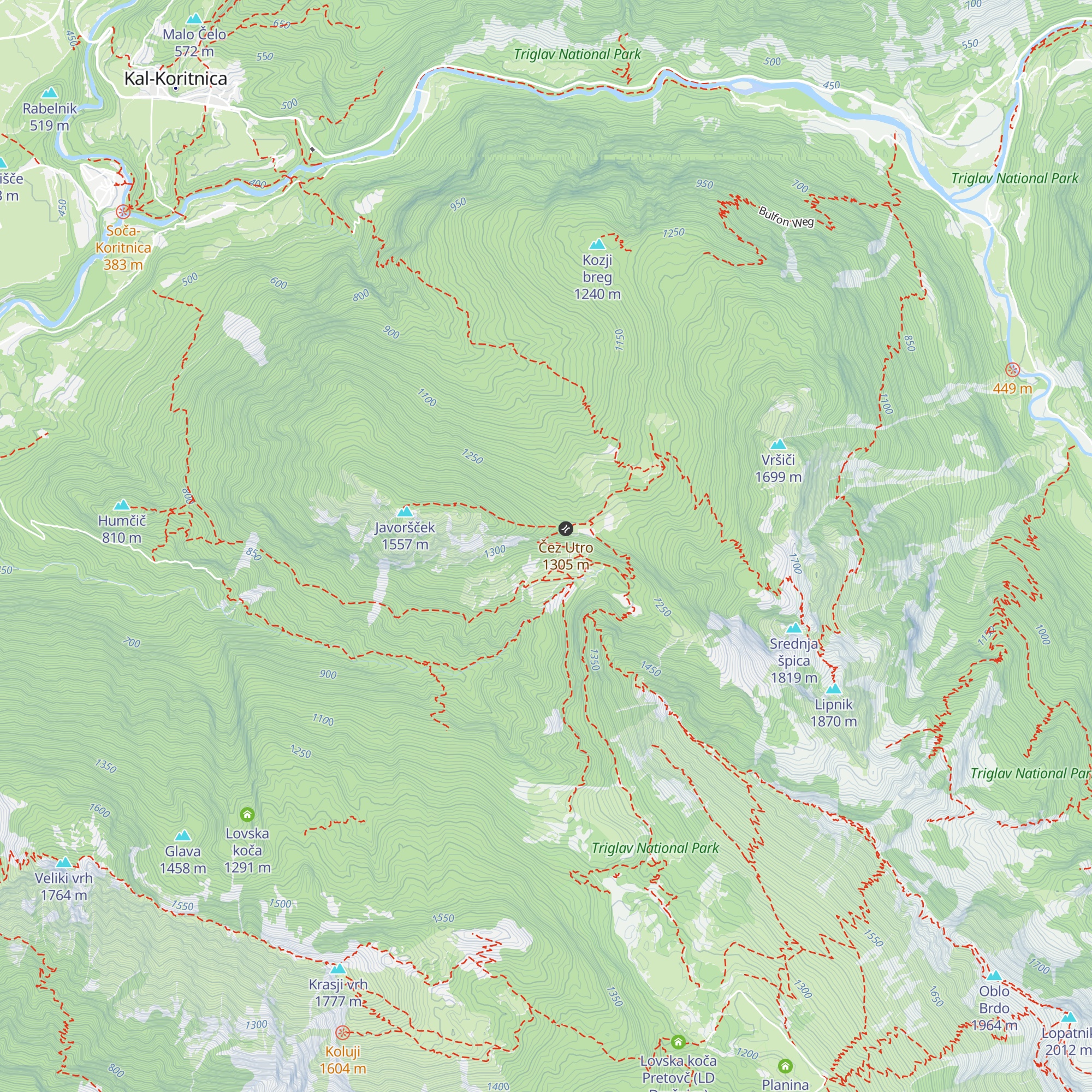 Lovska koča (Čez Utro) map