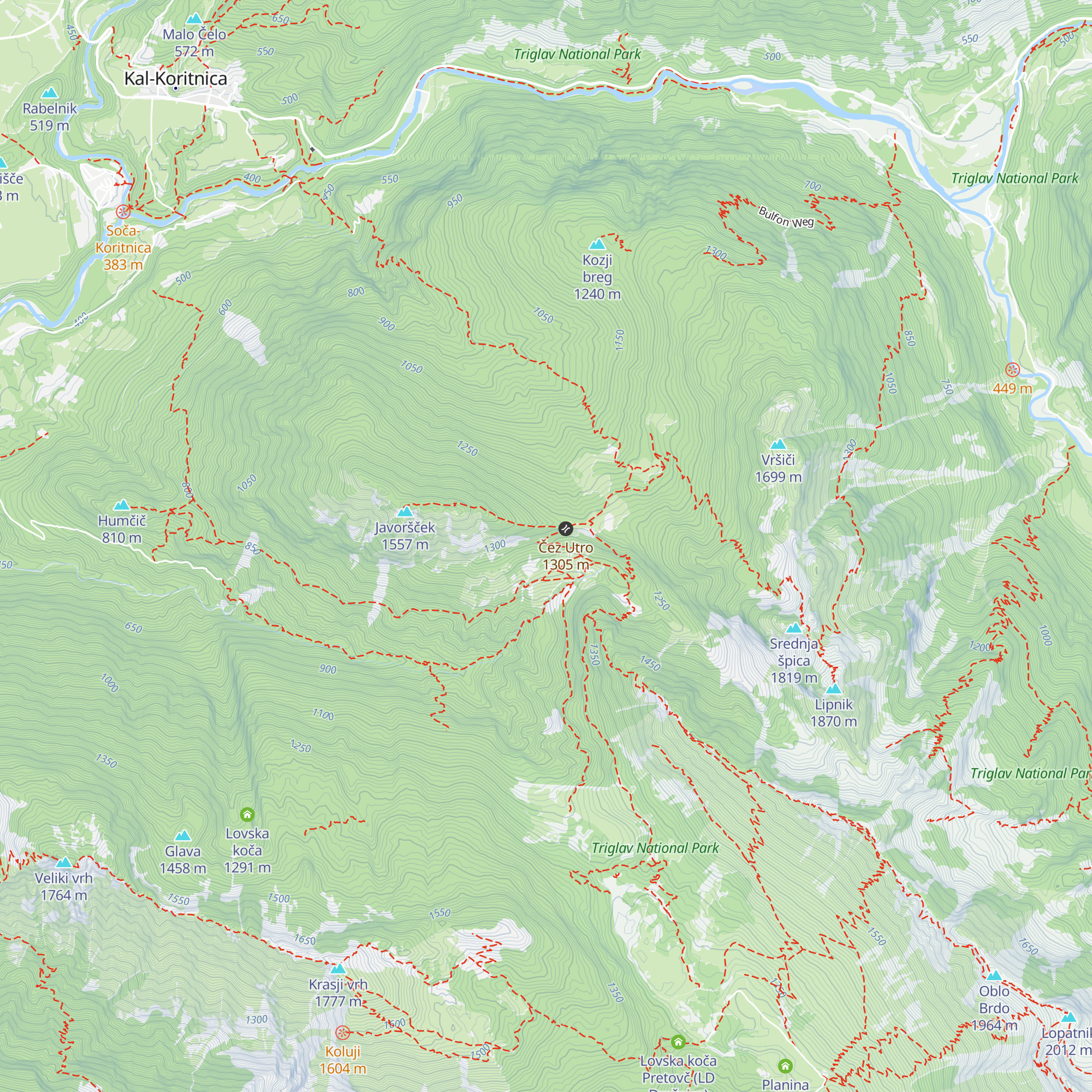 Lovska koča (Čez Utro) map