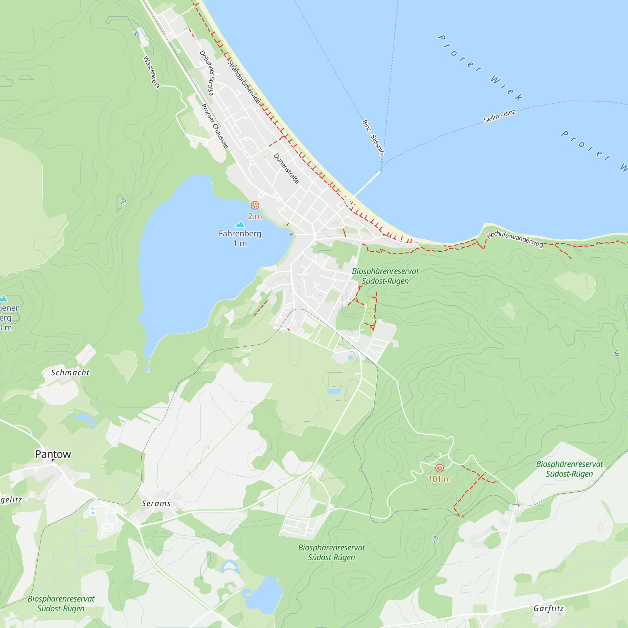 Touristinformation Binz map