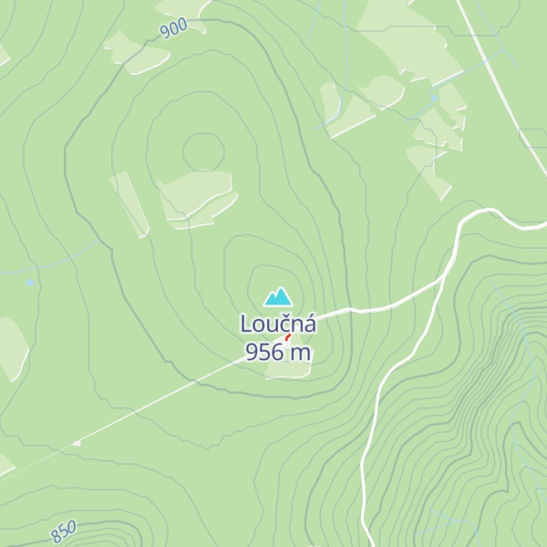 Map of Medvědí zuby