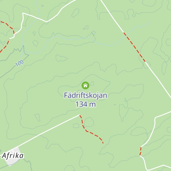 Map of Fädriftskojan