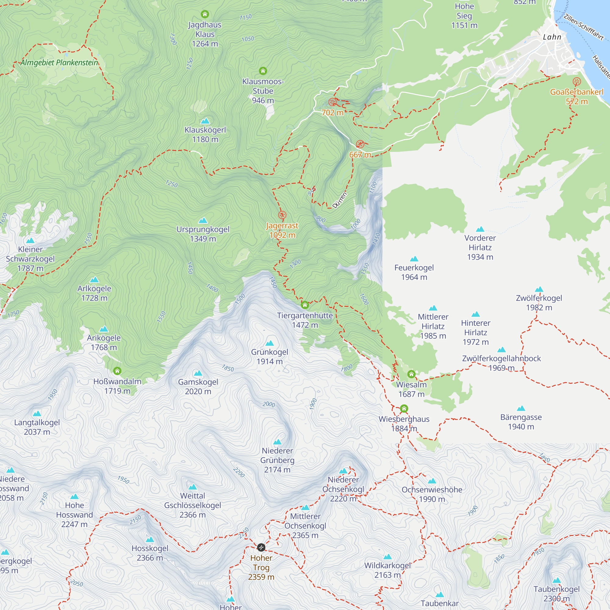 Tiergartenhütte map