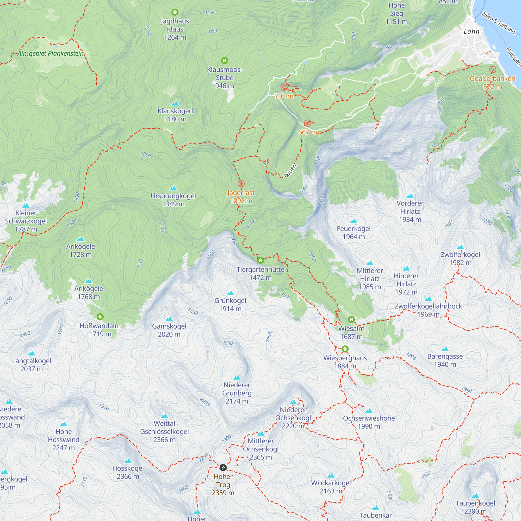 Tiergartenhütte map