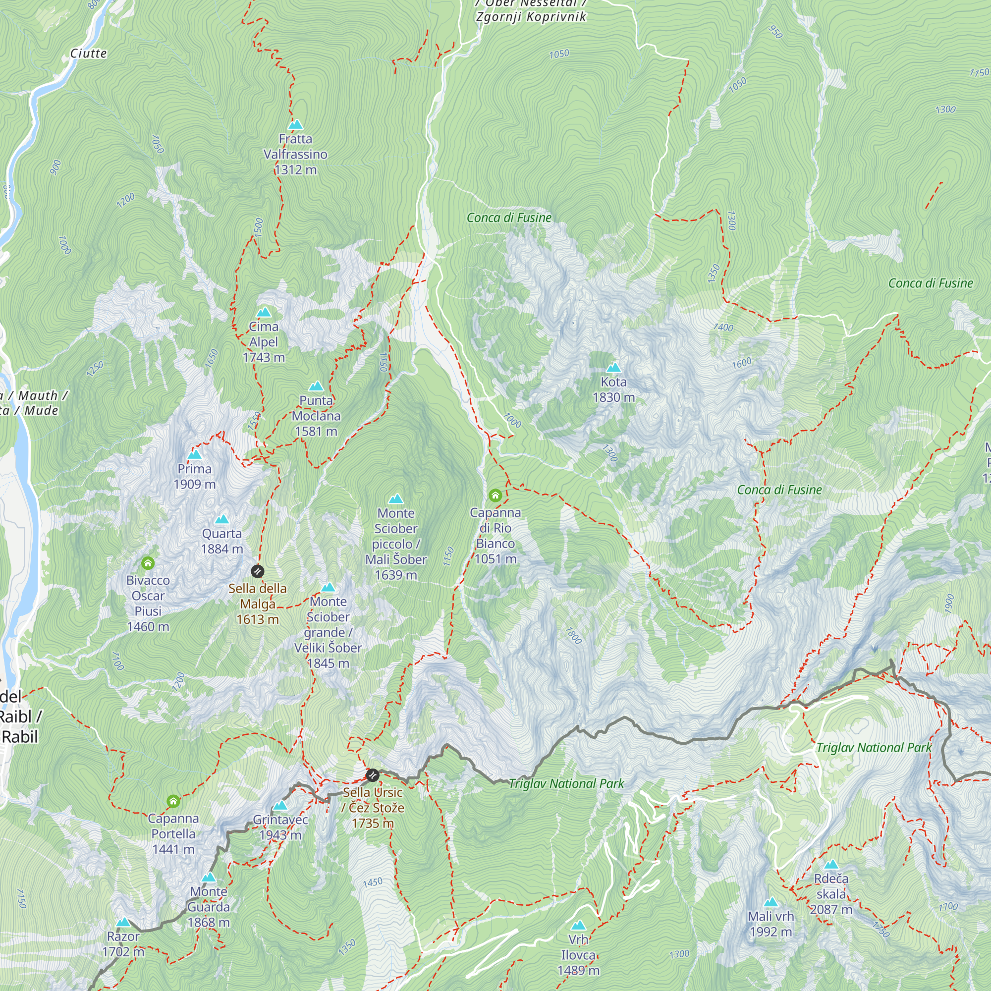 Capanna di Rio Bianco map