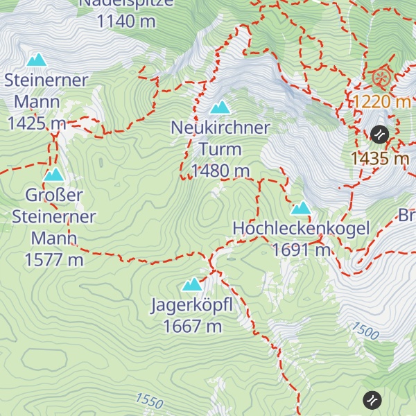 Map of Aurachkarkogel