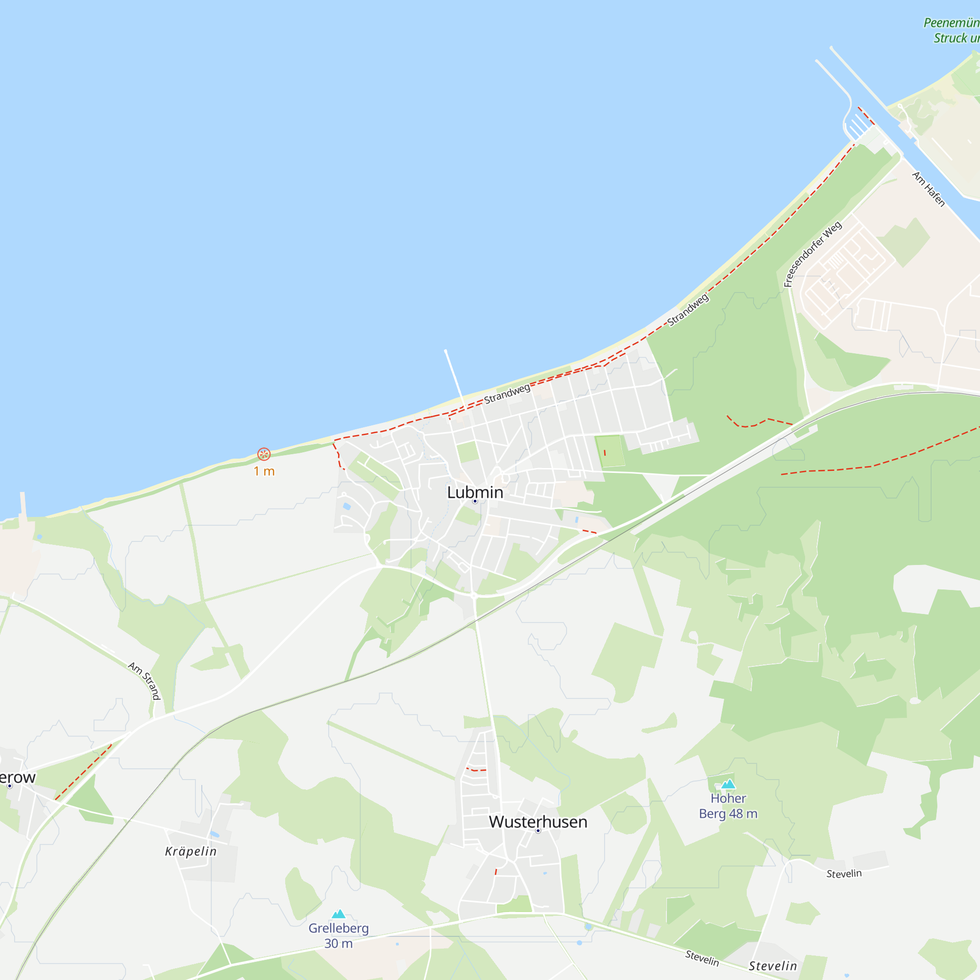 Lubmin Information, Seebadzentrum map