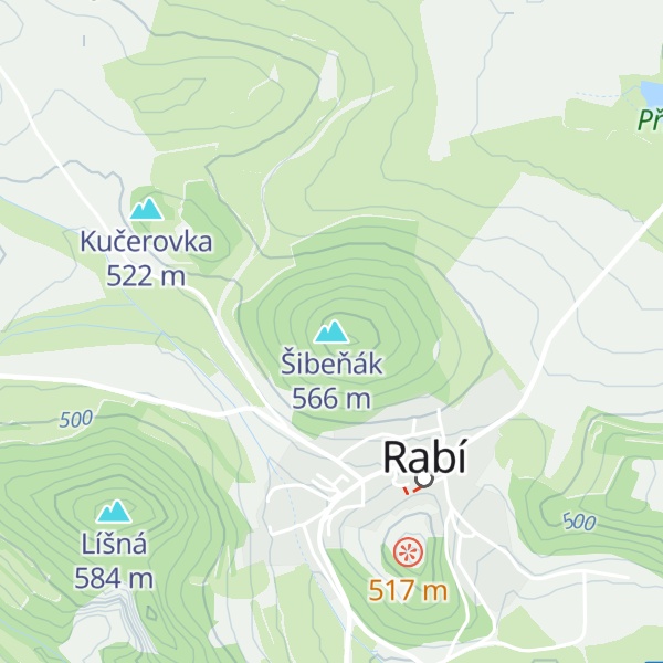 Map of Šibeňák