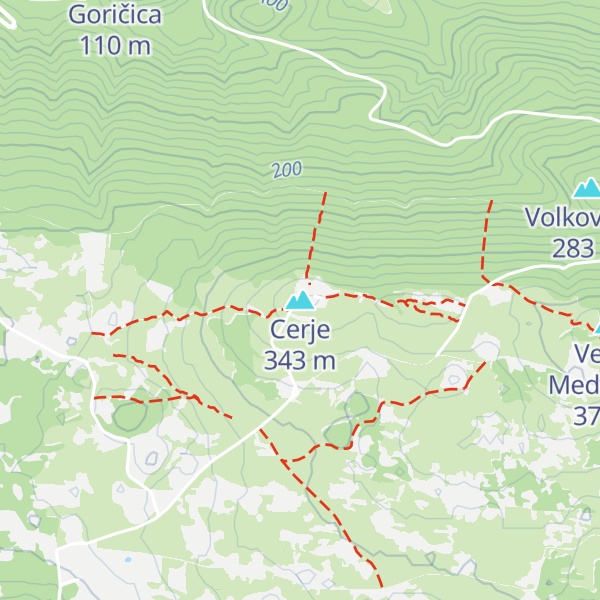 Map of Cerje