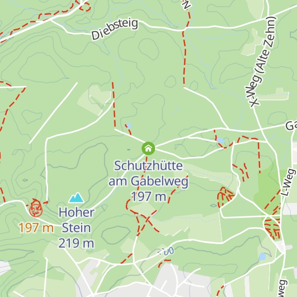 Map of Schutzhütte am Gabelweg