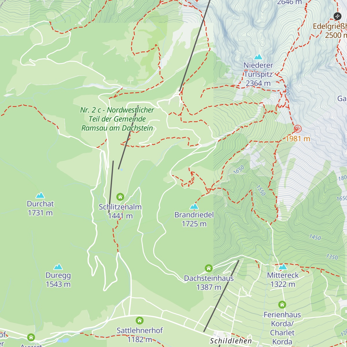 Dachstein-Kircherl map