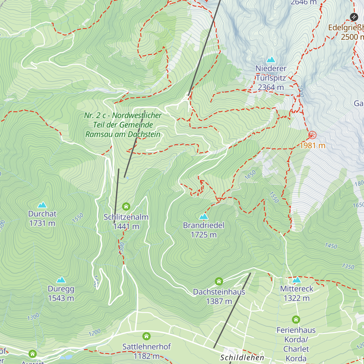 Dachstein-Kircherl map