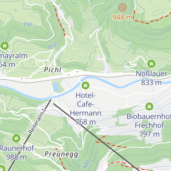 Map of Hotel-Cafe-Hermann