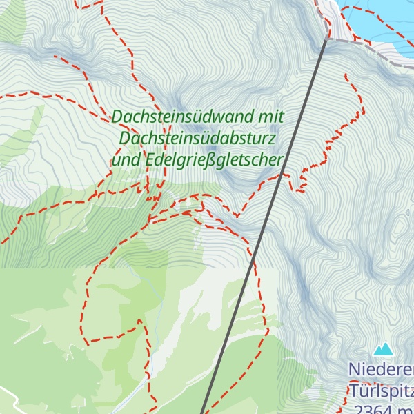Map of Klettergarten Zughalswand Sektor A-B