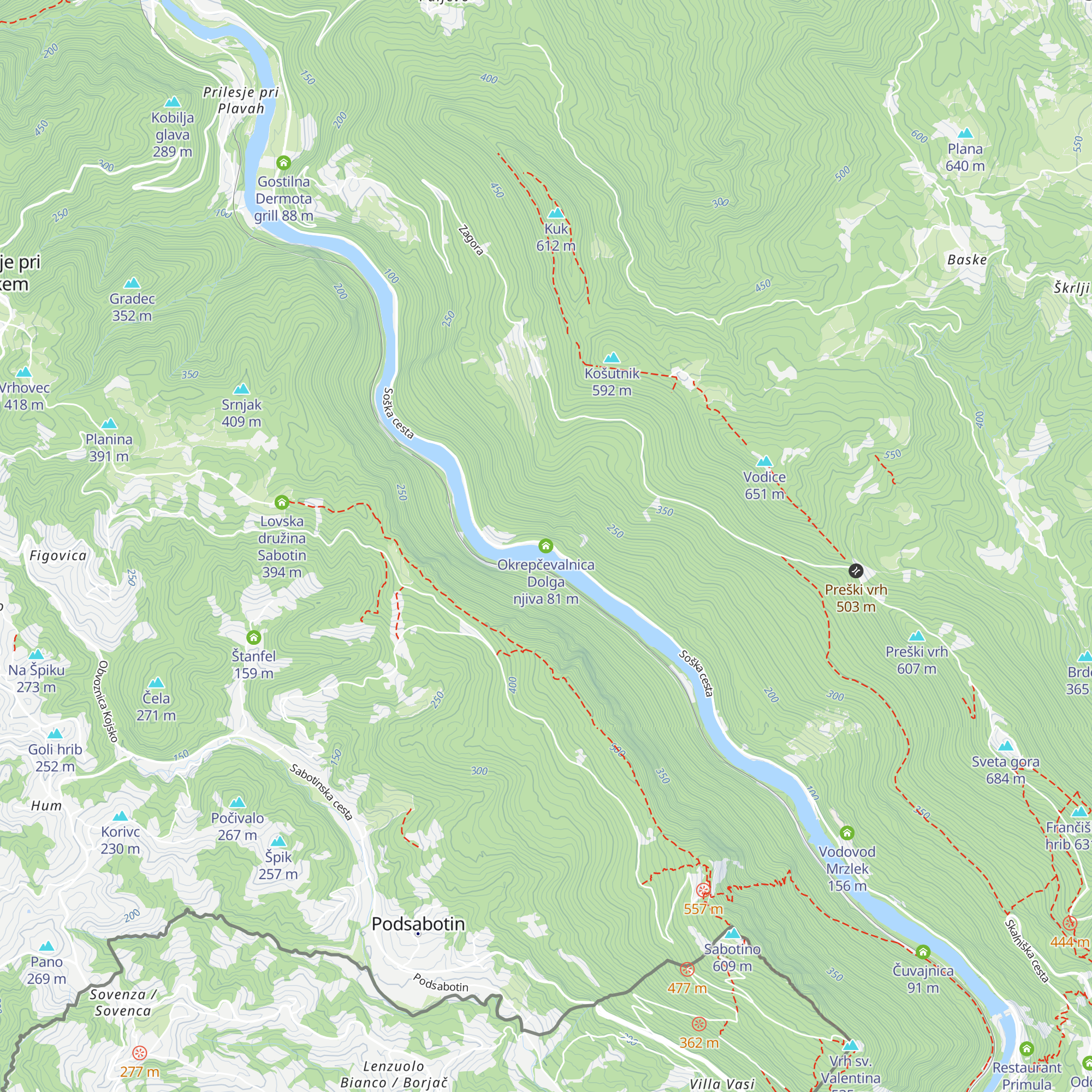 Okrepčevalnica Dolga njiva map