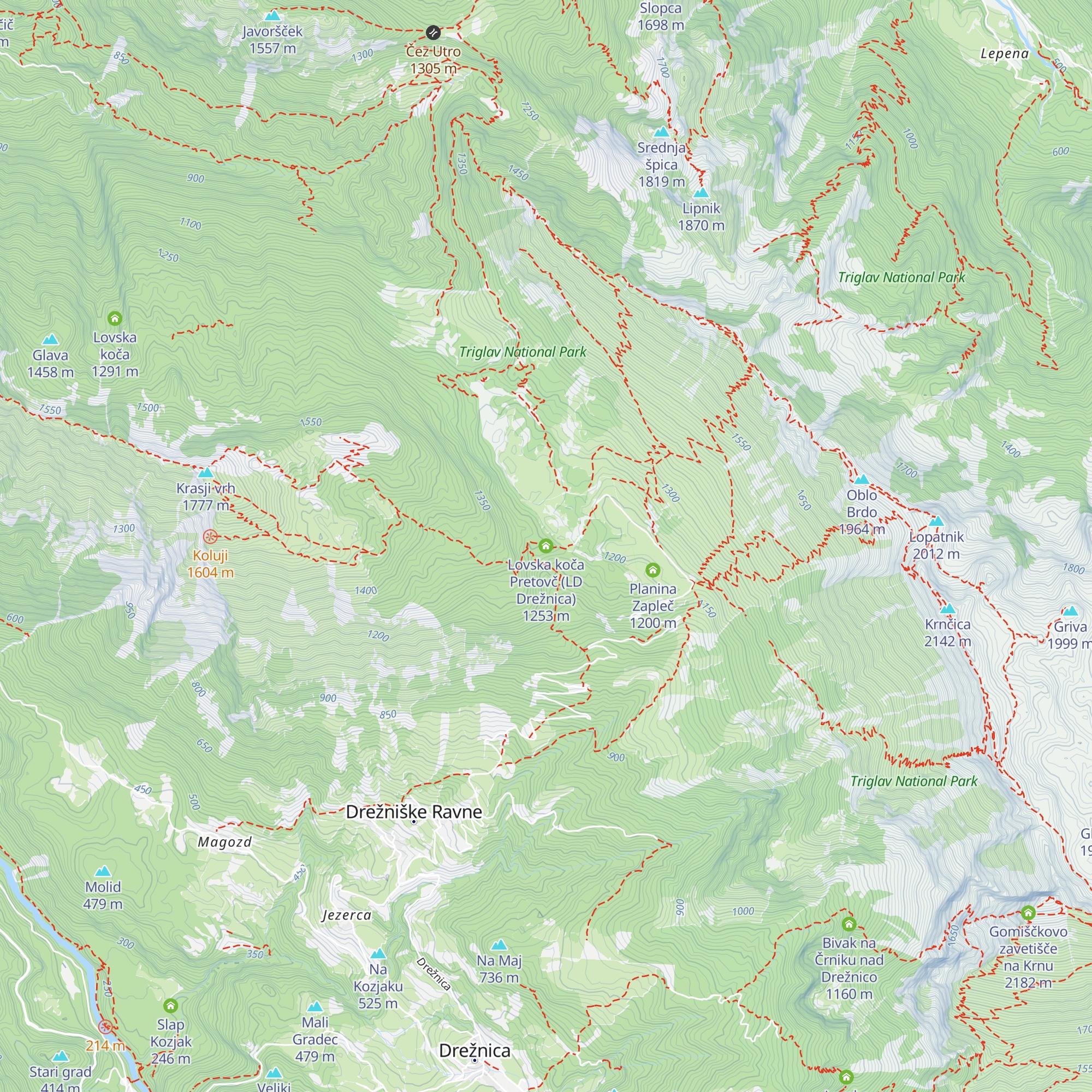 Lovska koča Pretovč (LD Drežnica) map