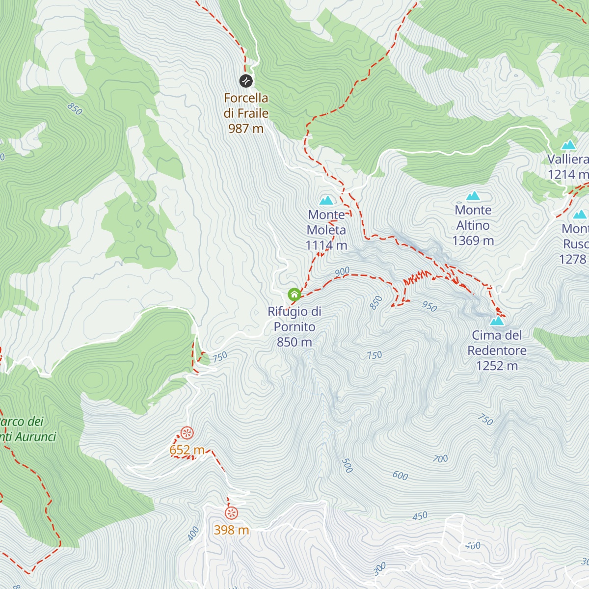 Rifugio di Pornito map