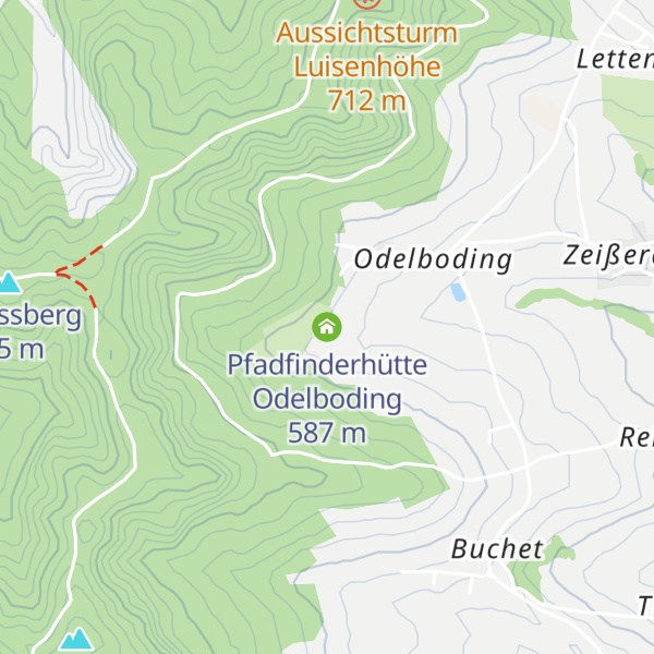 Map of Pfadfinderhütte Odelboding