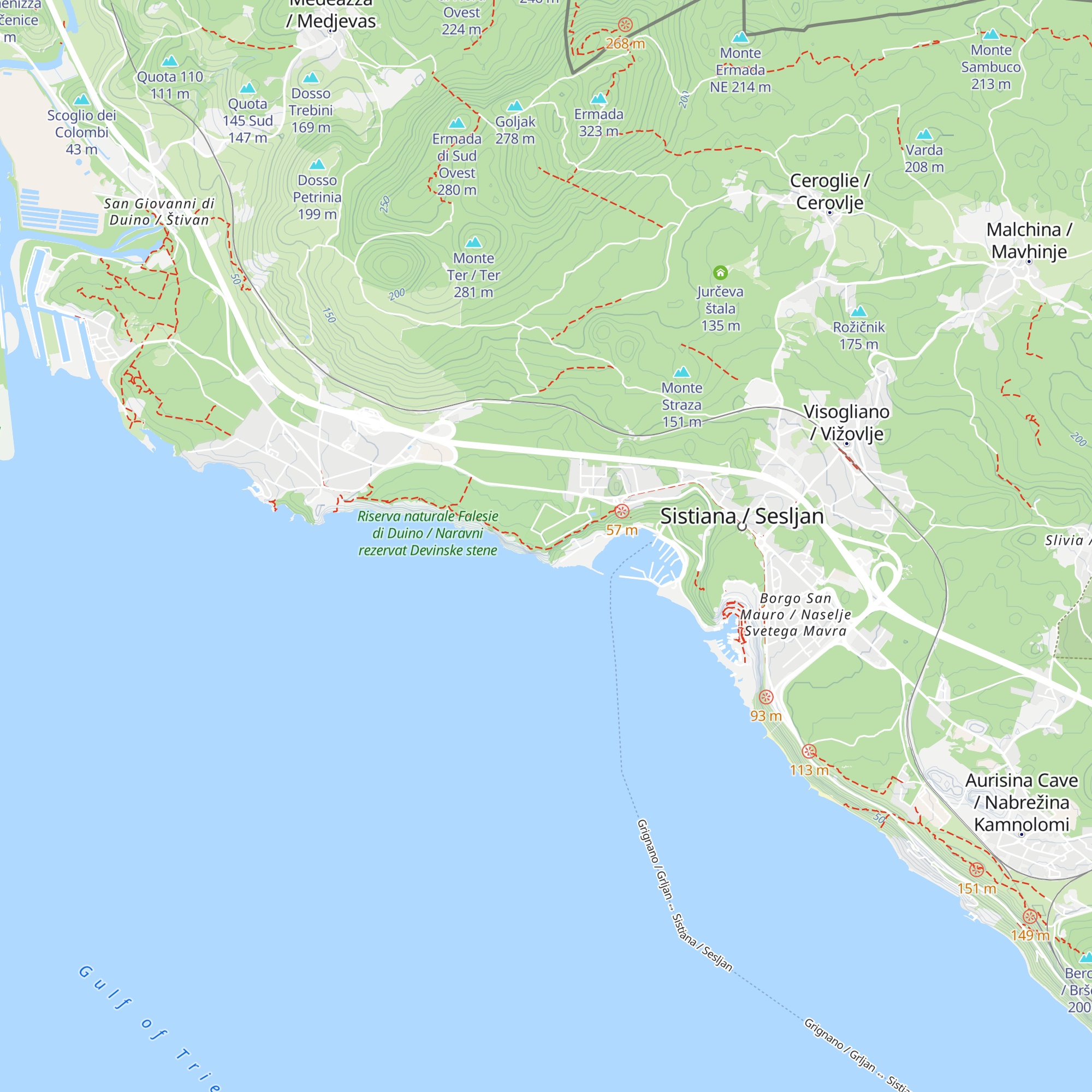 Rifugio Rilke map