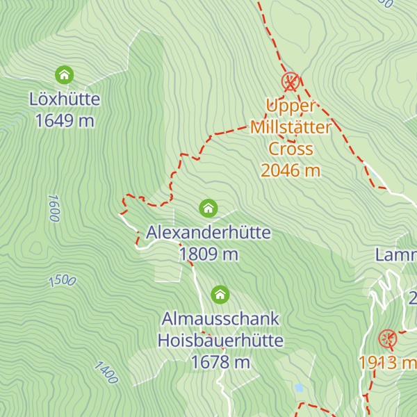 Map of Alexanderhütte
