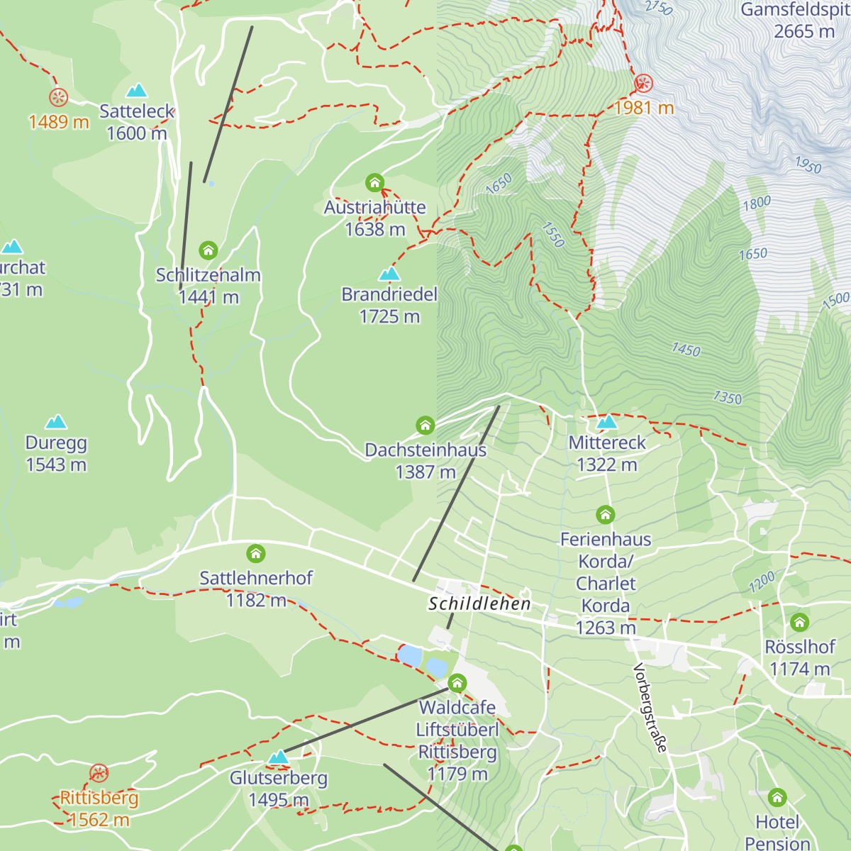 Dachsteinhaus map