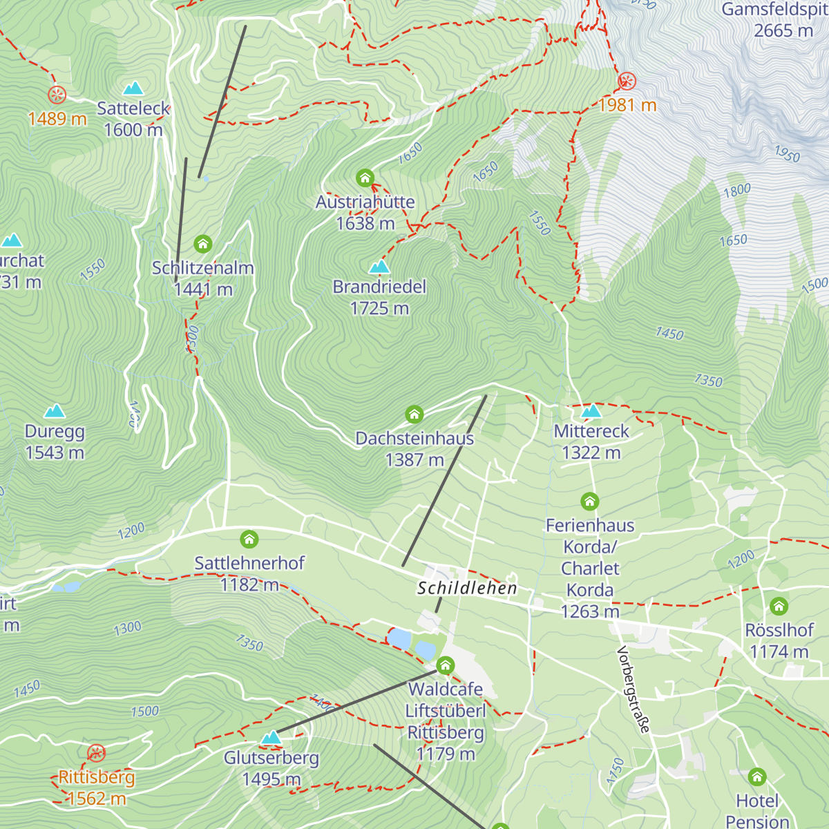 Dachsteinhaus map