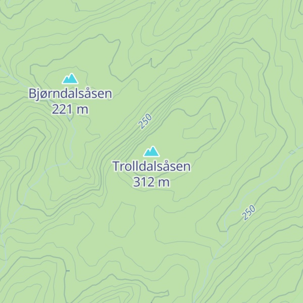 Map of Trolldalsåsen