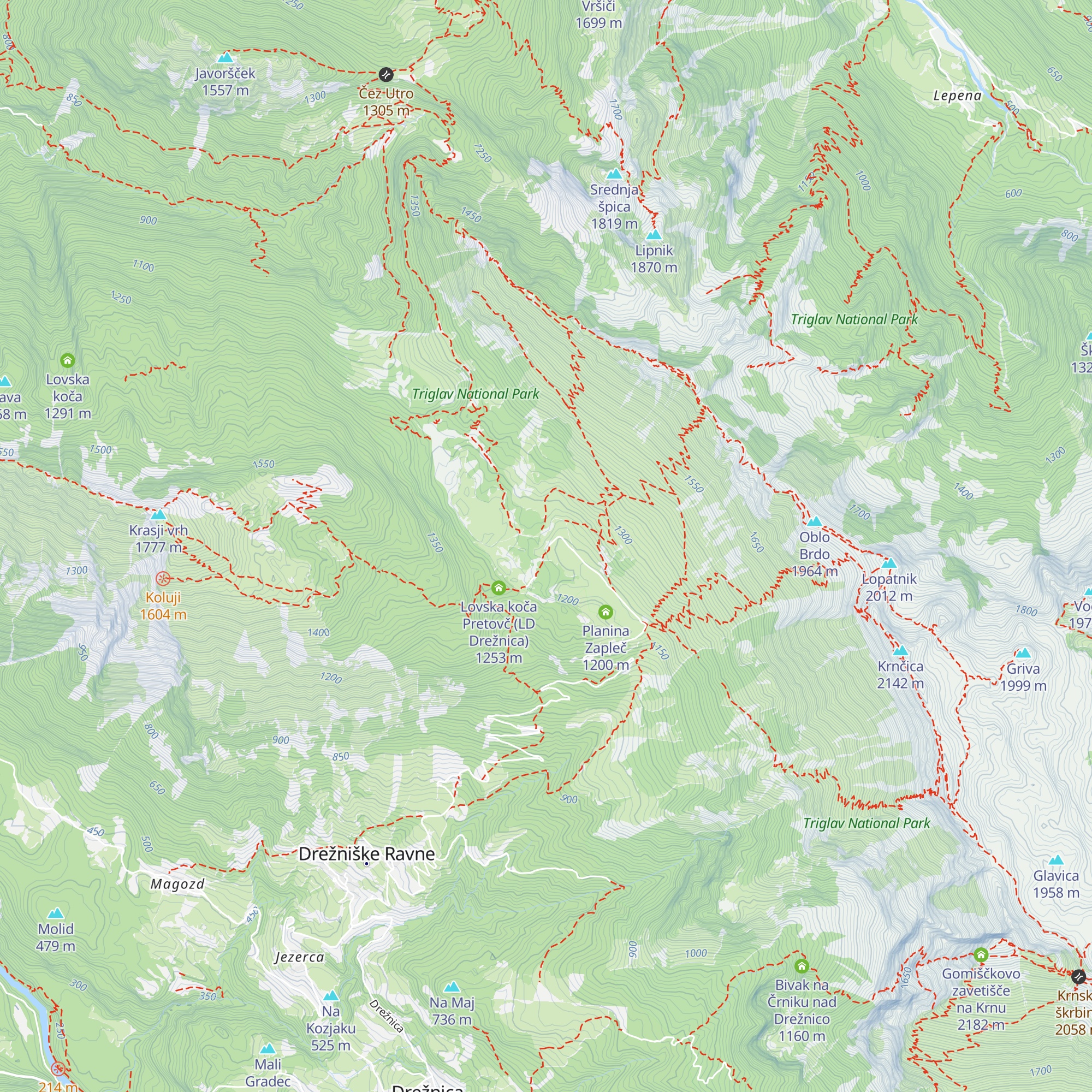 Planina Zaprikraj map