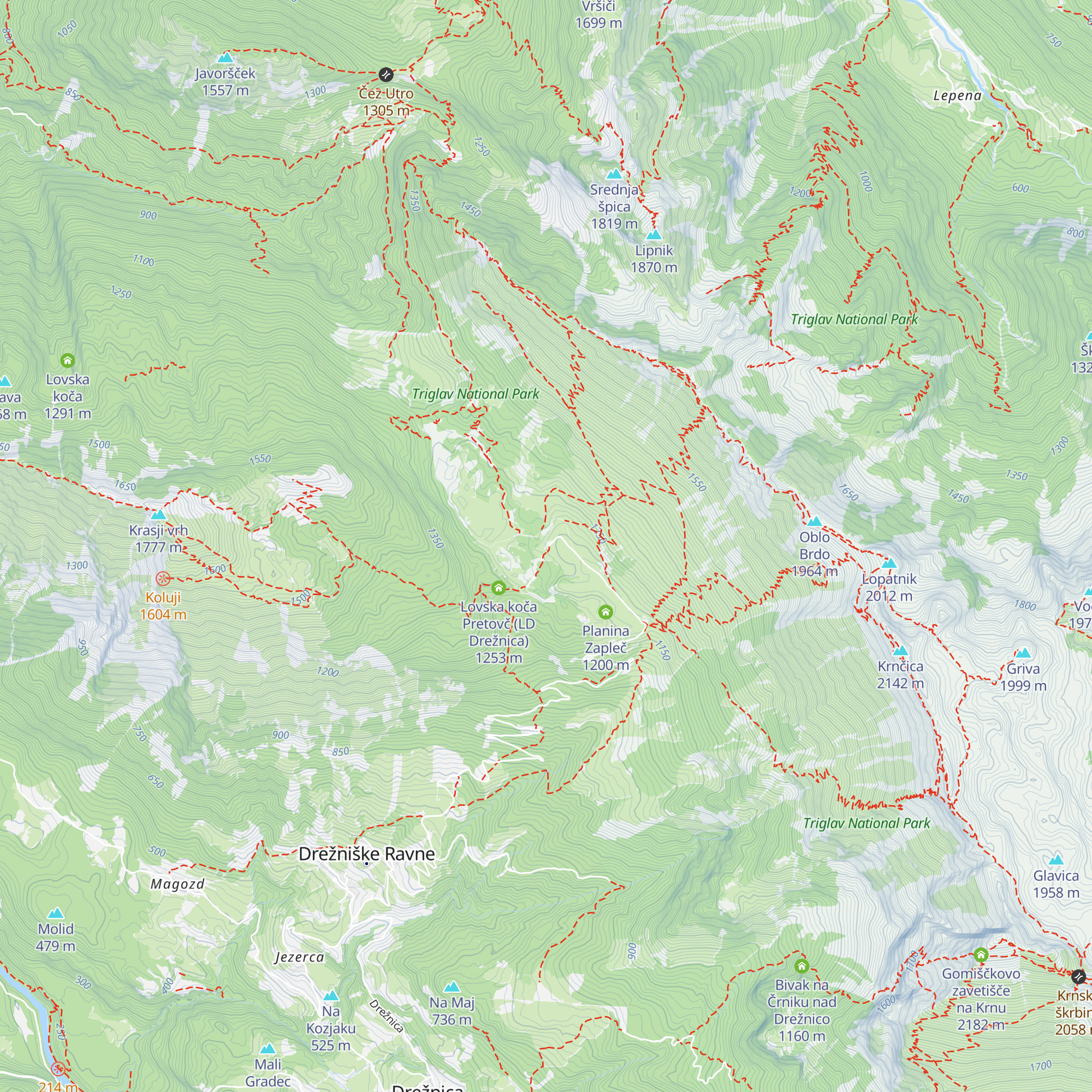 Planina Zaprikraj map